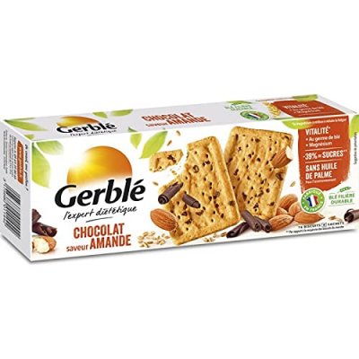GERBLE Biscuits Chocolat Amande  - La Boite De 16 - 200 G