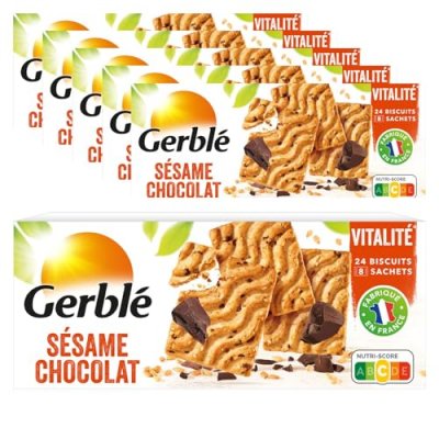 GERBLE Biscuits S&eacute;same Chocolat  - Le Paquet De 24 Biscuits - 200 G
