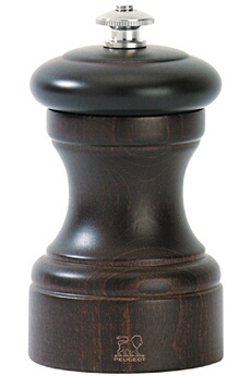 PEUGEOT Bistro Moulin &agrave; sel manuel en bois couleur chocolat 10 cm
