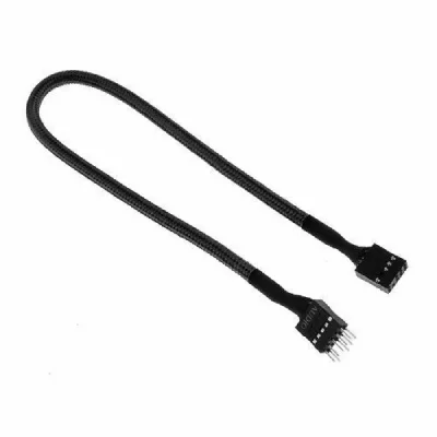 BITFENIX  interne audio verlangerung 30cm - sleeved schwarz/schwa