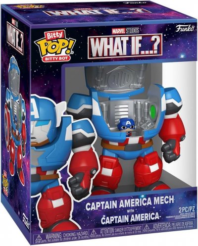 FUNKO Bitty Bots Marvel What If - Captain America Mech 2pc Figurines