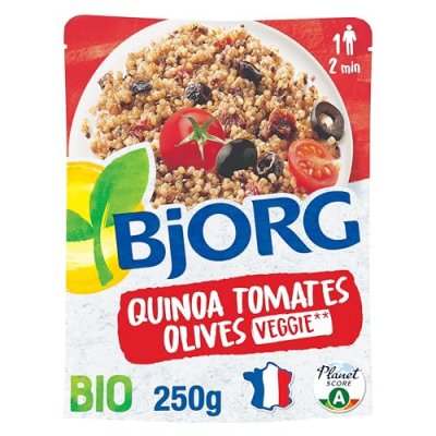 BJORG  Plat cuisin&eacute; quinoa tomates olives bio  - Sachet de 250 g