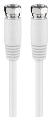 GOOBAY BKF 250 Wentronic c&acirc;ble Satellite (F-Bouchon pour connecteur F) Blanc 2,5 m (Import Allemagne)
