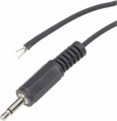 BKL ELECTRONIC  c&acirc;ble audio Mono 2,5mm une fiche jack noir 0,22 mm2 1,8 m