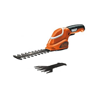BLACK+DECKER Black and decker kit taille-haie sans fil gants et cisailles de jardinage