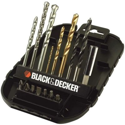 BLACK & DECKER BLACK+DECKER 16 Pi&egrave;ces de Forets Titanium et Embouts, A7186-XJ
