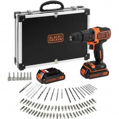 BLACK & DECKER  Batterie perceuse 80 pi&egrave;ces, 1 pi&egrave;ce, bdchd18bafc