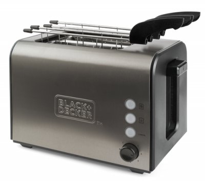 BLACK+DECKER Black & decker  toaster bxto900e 2 scheiben edelstahl