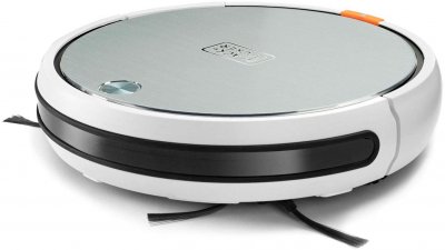 BLACK & DECKER  BXRV500E Aspirateur Robot T&eacute;l&eacute;commande Filtre Lavable Batterie Blanc