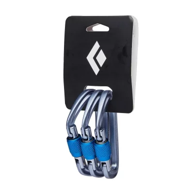 BLACK DIAMOND  - Hotforge Screwgate 3 Pack - Mousqueton &agrave; vis gris