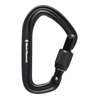 BLACK DIAMOND  - Hotforge Screwgate Carabiner - Mousqueton &agrave; vis noir