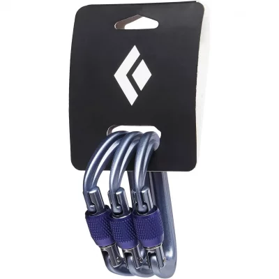 BLACK DIAMOND  - Liteforge Screwgate 3 Pack - Mousqueton &agrave; vis gris