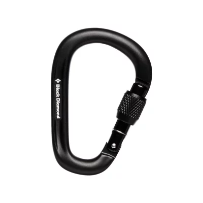 BLACK DIAMOND  - Pearlock Screwgate Carabiner - Mousqueton HMS noir