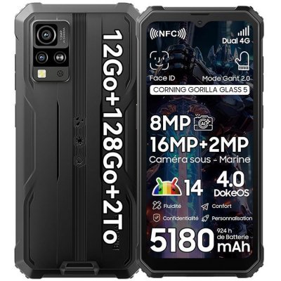 BLACKVIEW  BV4800 Pro 12 Go RAM 128 Go ROM Android 14 Smartphone 5180 mAh noir