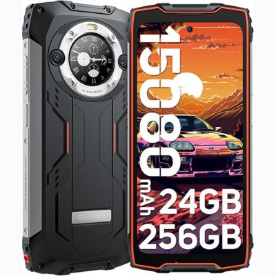 BLACKVIEW  BV9300 Pro (&Eacute;cran 6.7"" - 256 Go, 12 Go RAM - 15 080 mAh) Orange