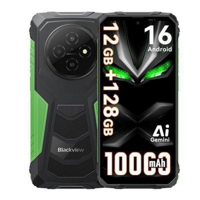BLACKVIEW  FORT 1 (6.56'' - NFC - 128 Go, 4 Go de RAM - 10000mAh) Vert