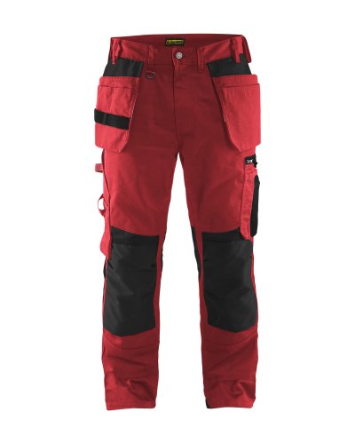 BLAKLADER  15551860 Pantalon d'artisan, Rouge/Noir, taille C54