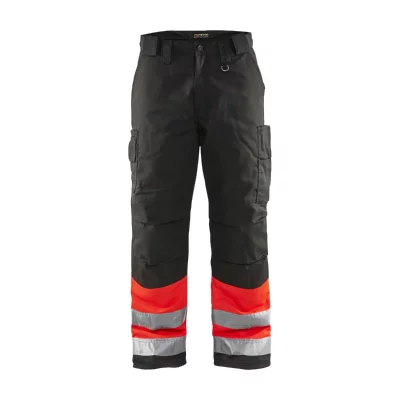 BLAKLADER  18621811 Pantalon d'hiver High Vis, Rouge/Noir, taille C44