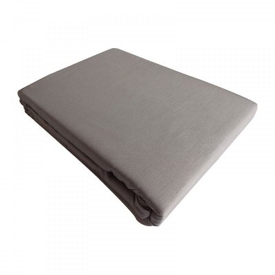 BLANC AVENUE  Drap Plat 1 Personne 180x290 Cm Satin De Coton Gris