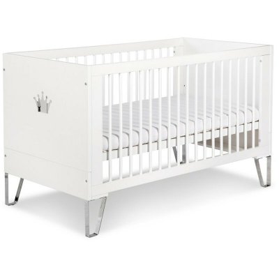 MONMOBILIERDESIGN Blanka lit b&eacute;b&eacute; &eacute;volutif convertible en lit enfant 140x70 blanc