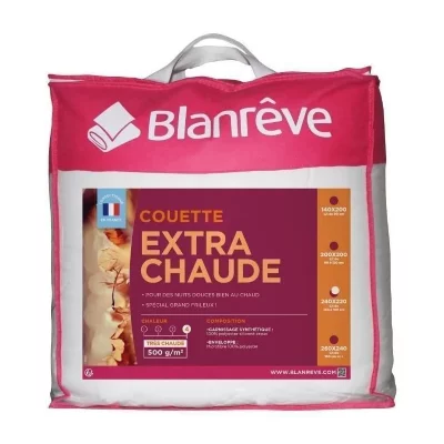 BLANREVE  Couette extra chaude en microfibre - 220 x 240 cm - Blanc