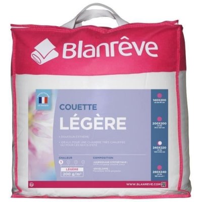 BLANREVE  Couette l&eacute;g&egrave;re en microfibre - 220 x 240 cm - Blanc