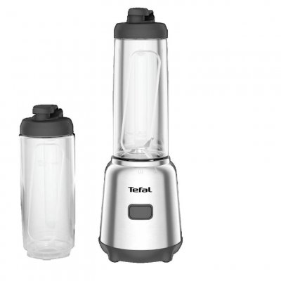 TEFAL Blender BL15FD Lames Amovibles 0.6L 300W 220V 2 Bouteilles Titane Argent Gris 
