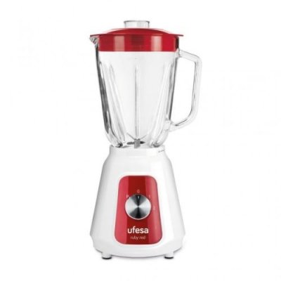 UFESA Blender BS4717 Sans BPA 1.5L 220V 1500W Plastique Verre Rouge Rubis