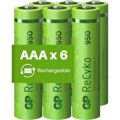 GP BATTERIES Blist Piles Rechargeable AAA 950 mAh pack de 4+2 piles Offertes