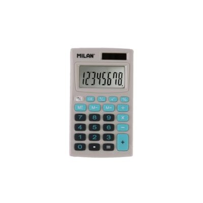GENERIQUE Blister calculatrice 8 chiffres avec &eacute;tui, gris-bleu