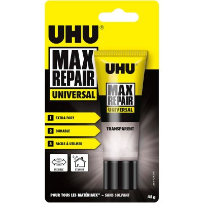 UHU Blister de 1 tube de colle universelle MAX REPAIR Universal