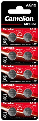 CAMELION Blister de 10 piles bouton Alkaline AG12 1.5v Cam&eacute;lion 0% mercure