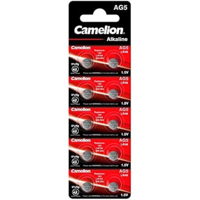 CAMELION Blister de 10 piles bouton Alkaline AG5 1.5v  0% mercure