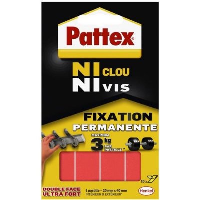 PATTEX Blister de 12 pastilles double face  ultra fortes
