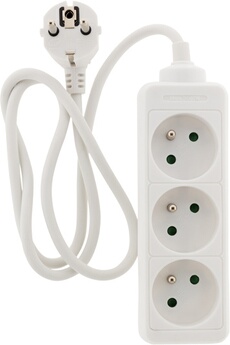 ZENITECH Bloc 3 Prises 16A 2P+T Blanc - 