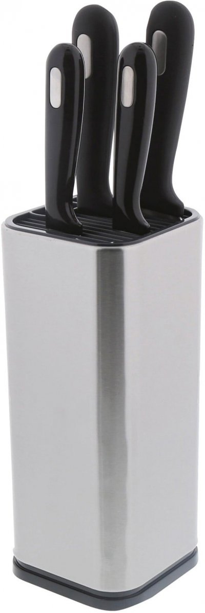 JEAN DUBOST Bloc 4 couteaux inox bross&eacute;