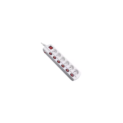 Bloc 6 prises 2P+T 16A avec interrupteurs individuels