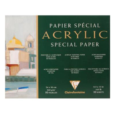 CLAIREFONTAINE Bloc Acrylique 360g 24x30 10p Bloc Acrylique 360g 24x30 10p