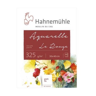 HAHNEMUHLE Bloc aquarelle Le Rouge 325g/m2 100feuilles grain fin 30x40cm -