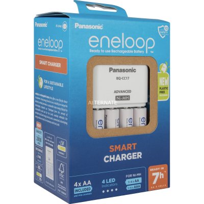 PANASONIC Bloc chargeur NiMH avec accus  Advanced BQ-CC17 + 4x eneloop AA