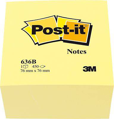 POST IT Bloc cube 450 feuilles -  - Jaune