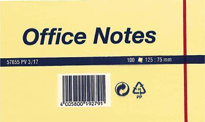 TESA Bloc cube de 100 feuilles ""Office notes"" repositionnables 125x75mm