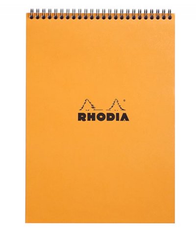 RHODIA Bloc de bureau &agrave; spirale 80 feuilles A4 -  - 5x5