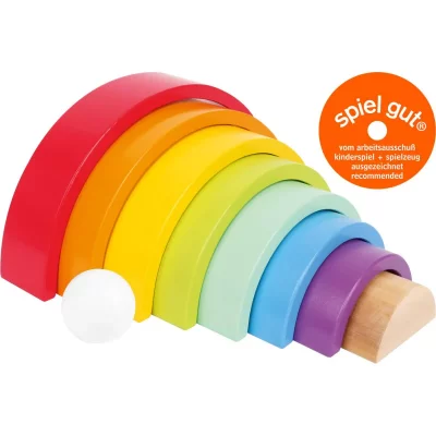 SMALL FOOT Bloc de construction en bois ""arc-en-ciel"", grand format