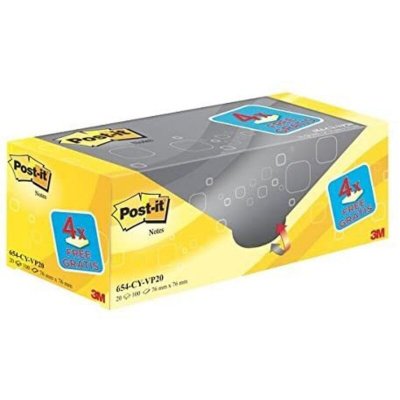 POST IT Bloc de notes adh&eacute;sives Super Sticky - 76 x 127 mm - Couleur : Jaune  -