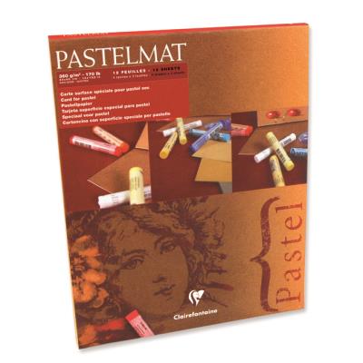 CLAIREFONTAINE Bloc de papier pastel Pastelmat 4 teintes 360 g/m&sup2;