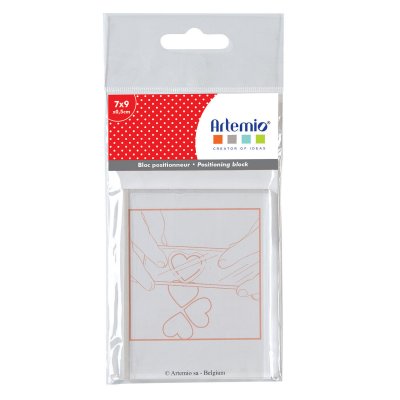 ARTEMIO Bloc de positionnement pour tampons transparents 9 x 7 cm
