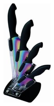 PRADEL Bloc &eacute;ventail avec 4 couteaux en plexiglass et titanium