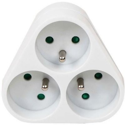 GAO Bloc multiprise 230 V  DG-ZFB01/03A blanc x3