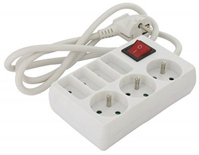 DHOME Bloc multiprise 7 prises  - 3 x 2P+T + 4 x 2P